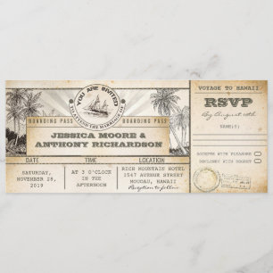 boarding pass wedding tickets- invitations
