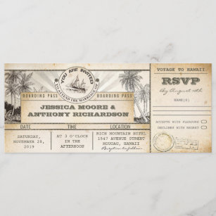 boarding pass wedding tickets- invitations