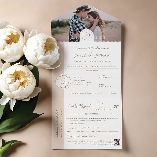 Boarding Passport Ticket Destination Travel Theme All In One Invitation (Boarding Passport Ticket Destination Travel Theme All In One Invitation)