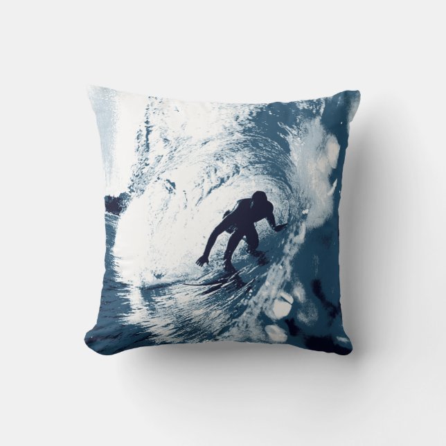 Boarding Trybe Tube, Hawaiian Surf Graphic Cushion (Front)