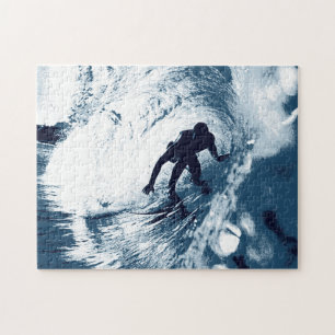 Boarding Trybe Tube, Hawaiian Surfer Jigsaw Puzzle
