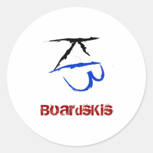 BoardsKis - Emblem Sticker (White)