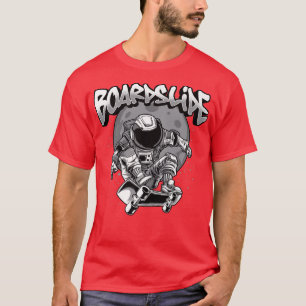 Boardslide Astronaut Skateboarder Apparel  T-Shirt