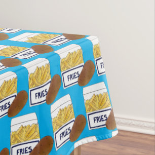 Boardwalk Beach French Fries Chips Fried Potatoes  Tablecloth