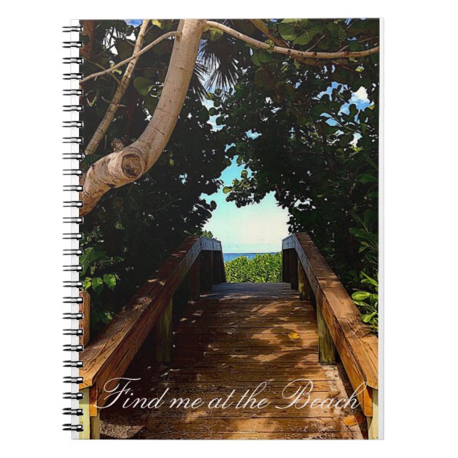 Boardwalk Beach Spiral Notebook (Front)