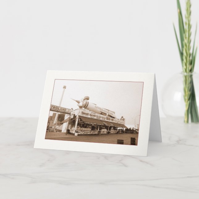 Boardwalk Food Stand Blank Greeting Card (Front)