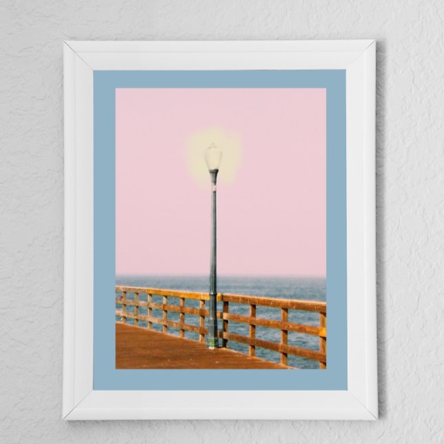 Boardwalk Lamppost Seal Beach  Digital Art Poster (Creator Uploaded)