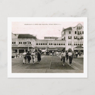 Boardwalk, Ocean Grove, New Jersey Vintage Postcard