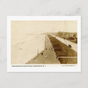 Boardwalk, Ocean Grove, NJ Vintage Postcard