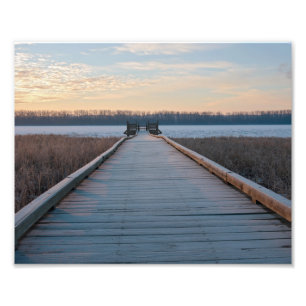 Boardwalk River and Wetlands at Sunrise Photo Print