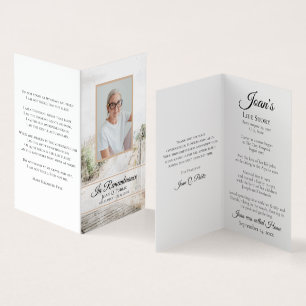 Boardwalk to Beach Coastal Funeral Memorial Prayer Business Card