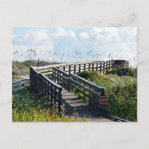 Boardwalk to the beach postcard