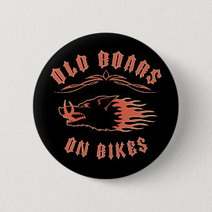 Boars on Bikes 6 Cm Round Badge
