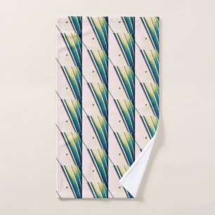 Boat Abstract Pattern in Blue Hand Towel