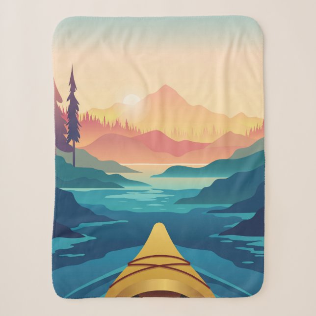 Boat Adventure Sherpa Blanket (Front)