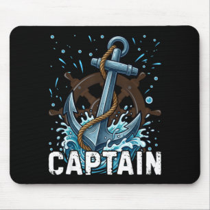 Boat am the captain summer nautical anchor funny mouse pad