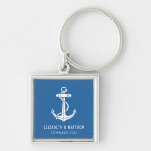 Boat Anchor Beach Wedding Favours Custom Key Ring