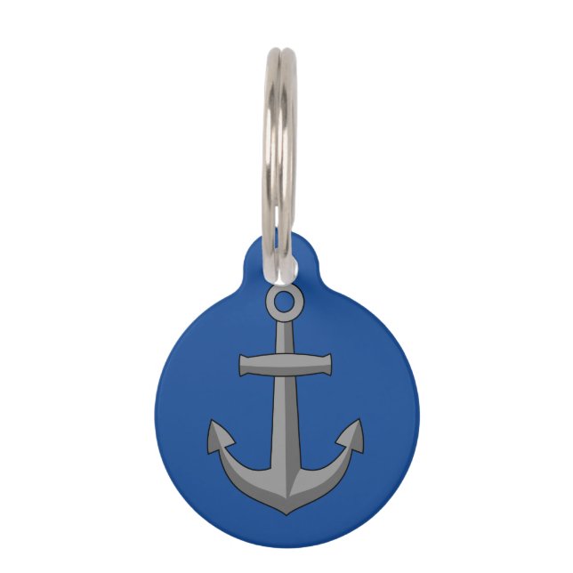 Boat Anchor Cartoon | Add Name Pet Tag (Front)