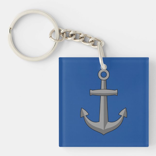 Boat Anchor Cartoon Key Ring (Front)