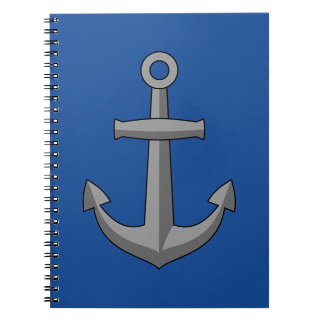 Boat Anchor Cartoon Notebook (Front)