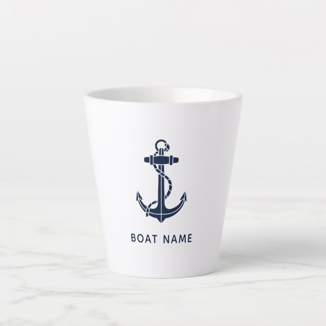 Boat Anchor Custom Crew Swag Custom Latte Mug (Front)