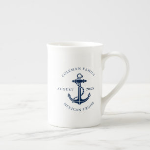 Boat Anchor Family Cruise Nautical Custom Bone China Mug