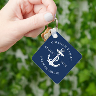 Boat Anchor Family Cruise Swag Custom Key Ring