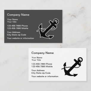Boat Anchor Nautical Business Card
