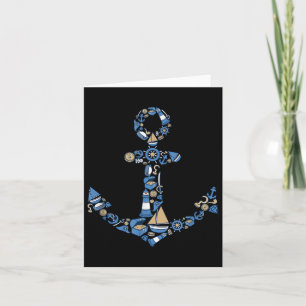 Boat Anchor Nautical _ Summer Sailing & Boatin Card