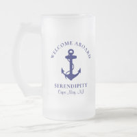 Boat Anchor Navy Blue Personalised