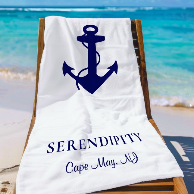 Boat Anchor Personalised Beach Towel (Creator Uploaded)