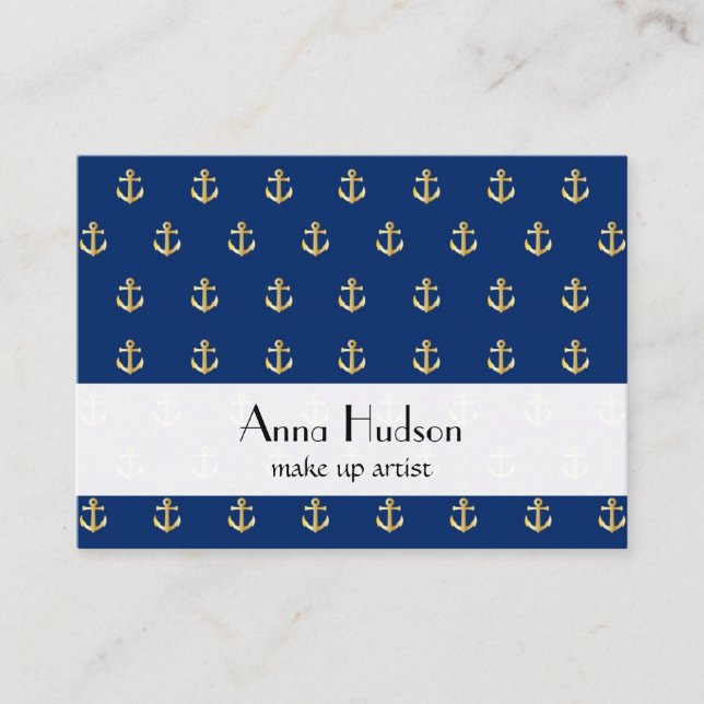 Boat Anchor, Ship Anchor, Boat Captain, Skipper Business Card (Front)