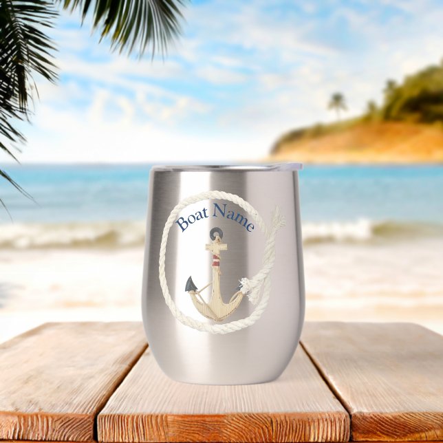 Boat Anchor White Rope Frame (Beach)