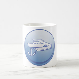 Boat and Anchor Nautical Marine Coffee Mug