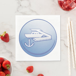 Boat and Anchor Nautical Marine Napkin