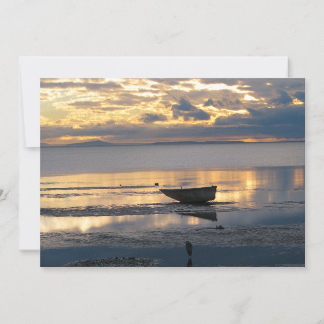 Boat and Heron Invitation (Front)