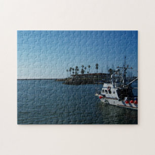 Boat and Horizon at Oceanside CA Jigsaw Puzzle