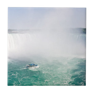 Boat and Horseshoe Falls from Niagara Falls Ceramic Tile