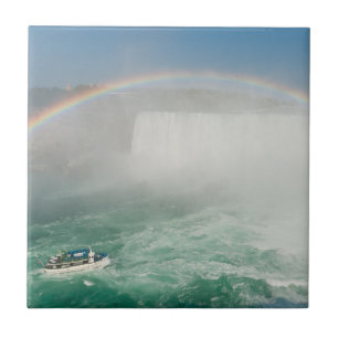 Boat and Horseshoe Falls from Niagara Falls Ceramic Tile