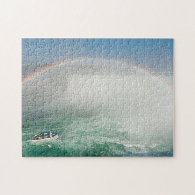 Boat and Horseshoe Falls from Niagara Falls Jigsaw Puzzle (Horizontal)