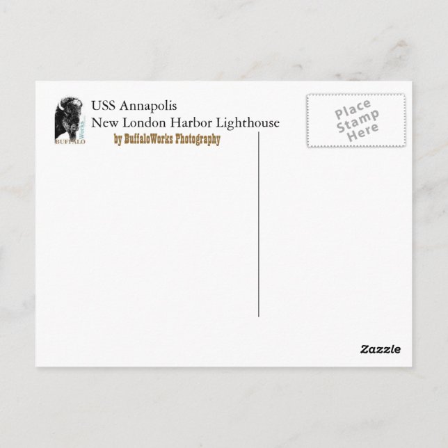 Boat and Lighthouse Postcard (Back)