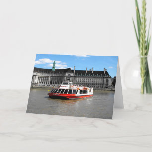 Boat and London aquarium Holiday Card