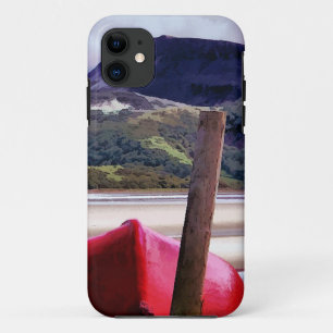 BOAT AND MOUNTAIN LANDSCAPE iPhone 11 CASE