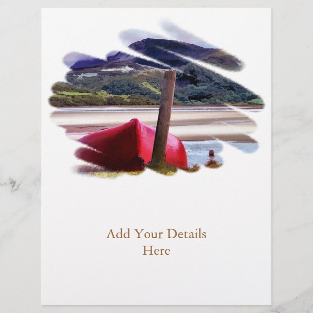 BOAT AND MOUNTAIN LANDSCAPE FLYER (Front)