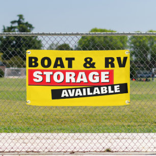 Boat And RV Storage Available Lot Space Outdoor Banner
