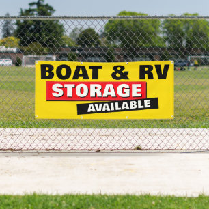 Boat And RV Storage Available Lot Space Outdoor Banner