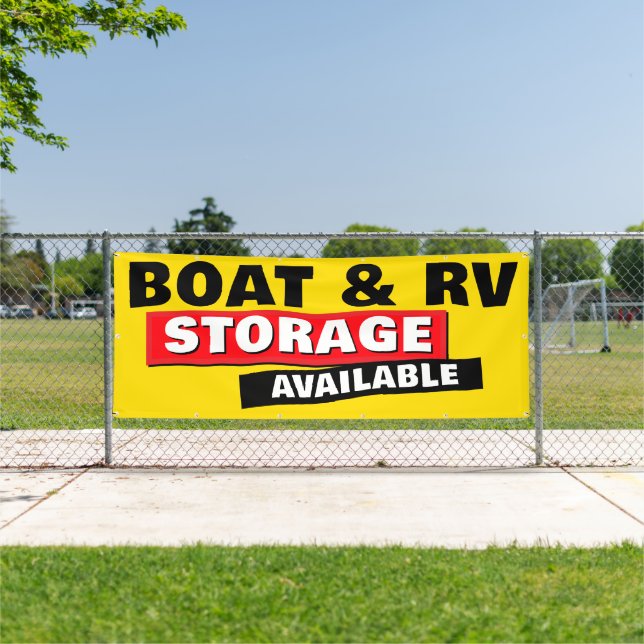 Boat And RV Storage Available Lot Space Outdoor Banner (Insitu)