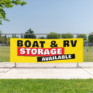 Boat And RV Storage Available Lot Space Outdoor Banner