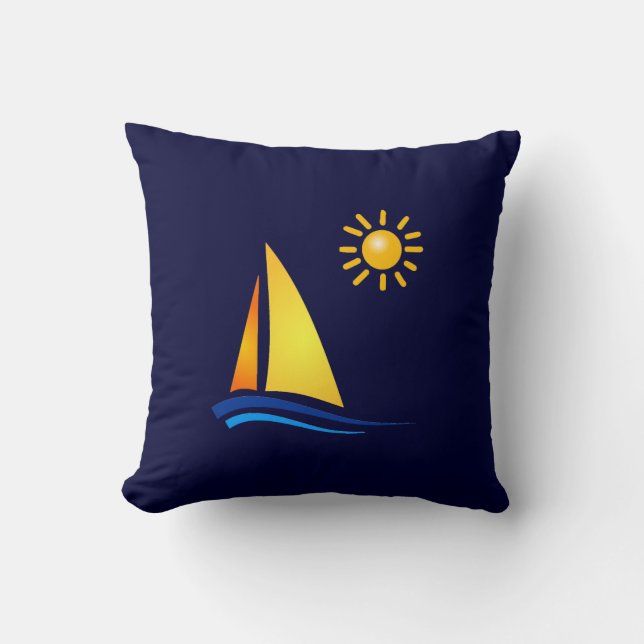 Boat and Sun Cushion (Front)