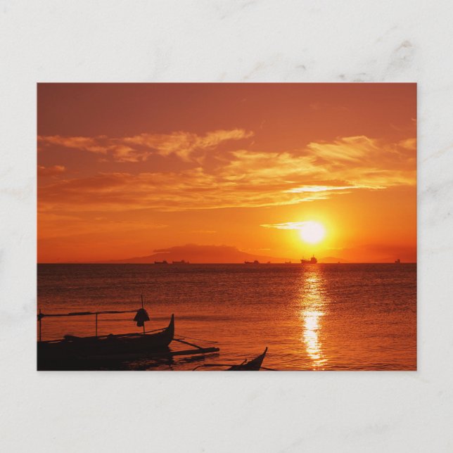 boat and sunset postcard (Front)
